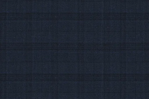Navy windowpane in Soft Weave, photographed flat.