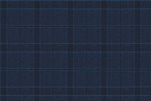 Navy check in Soft Weave, photographed flat.