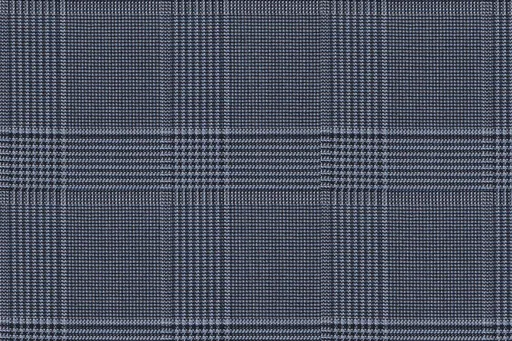 Slate blue glen check in Soft Weave, photographed flat.
