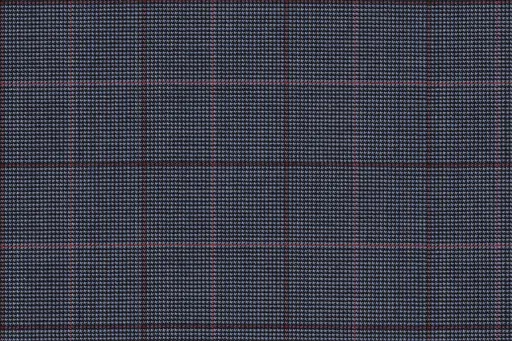 Deep blue check in Soft Weave, photographed flat.