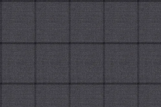 Mid grey windowpane in Soft Weave, photographed flat.