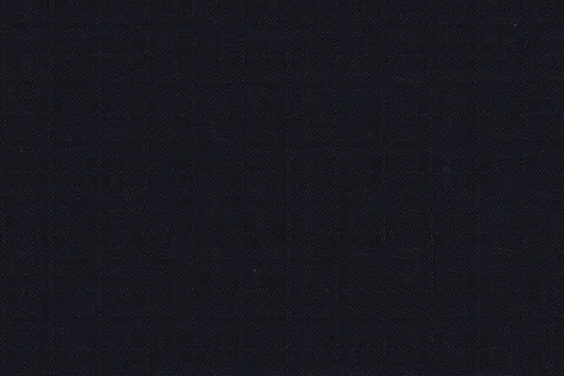 Midnight navy check in Soft Weave, photographed flat.