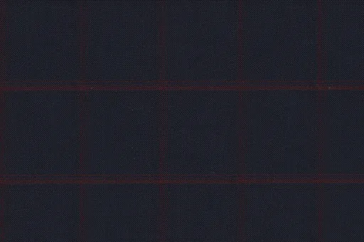 Navy windowpane in Soft Weave, photographed flat.