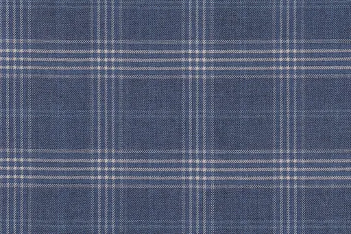Airforce blue check in Country Weave, photographed flat.