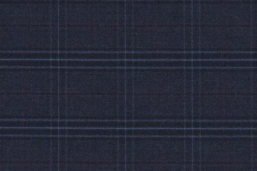 Navy check in Country Weave, photographed flat.