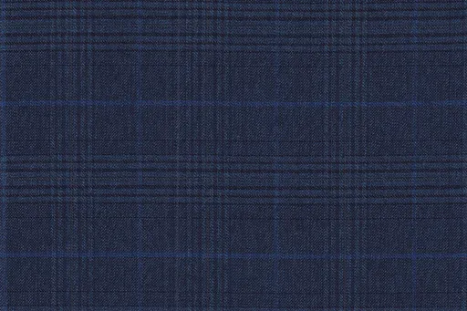 Navy check in Country Weave, photographed flat.