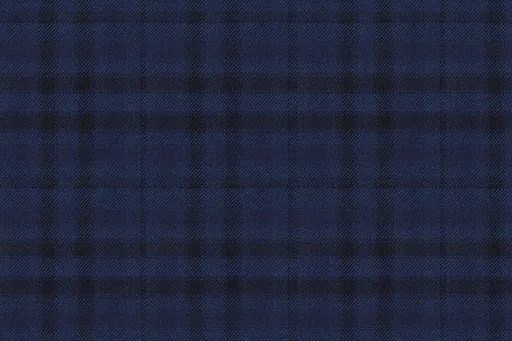 Navy check in Country Weave, photographed flat.