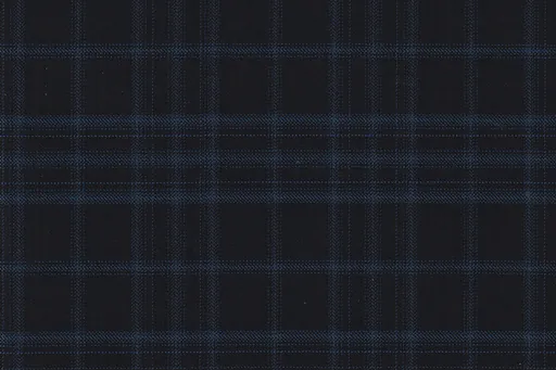 Black check in Country Weave, photographed flat.